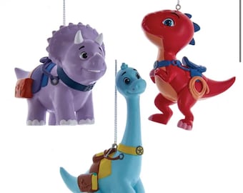 Dino Ranch Christmas Ornament Set of 3 Blitz Clover and Tango