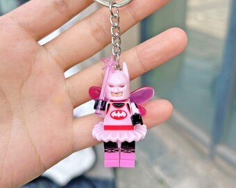 3D Fairy Bat-Man Mini Figure Keychain,Superhero Figure Keychain,Personalized Backpack Accessory,Keychain Accessories,Gifts For Him