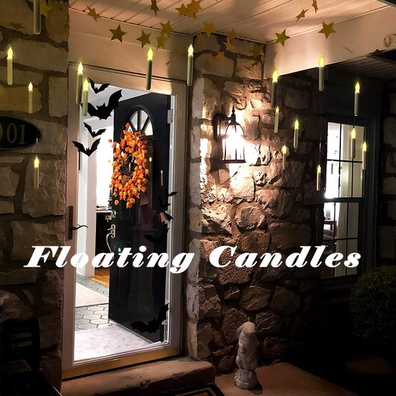 Halloween Floating Candles Flameless Cone Candle Etsy