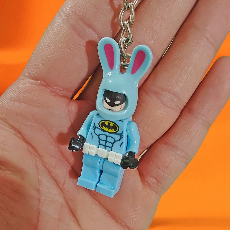 3D Fairy Bat-Man Figure Character Keychain,Superhero Figure Keychain,Personalized Backpack Accessory,Keychain Accessories,Gifts For Him Robin Rabbit