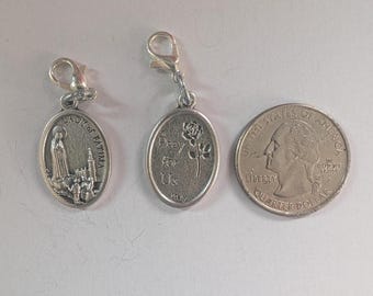 Medaille Unserer Lieben Frau von Fatima zum Anclipsen | Rosenkranz-Platzhalter