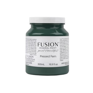 Vernice minerale Pressed Fern Fusion; una splendida vernice decorativa verde scuro fai da te, vernice per mobili, vernice antica, vernice per decorazioni per la casa per decorazioni fatte a mano