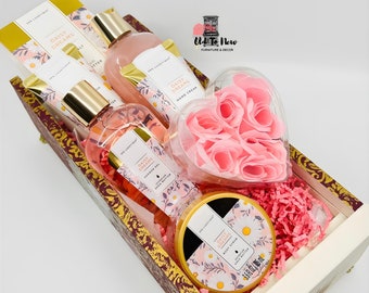 Pink and Gold Mothers Day Hand  Made Spa Gift Box, A Gift For Her