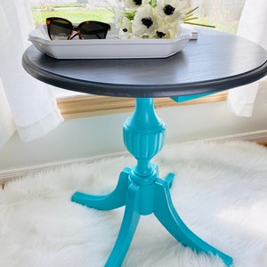 Classy Blue Accent Table, Blue Entryway Table, Accent Table