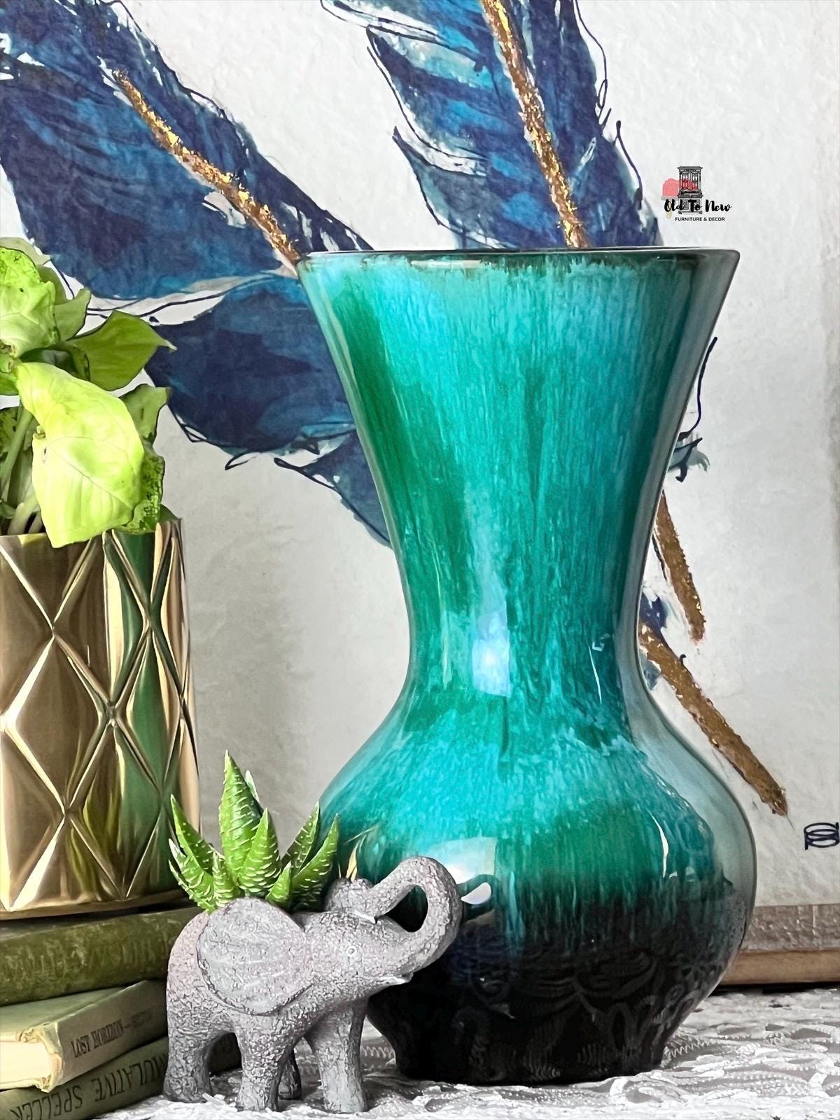Blue mountain vase - Etsy 日本