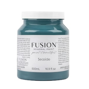 Seaside Fusion minerale verf; Een diepkustblauwe kleur die een strandsfeer creëert, doe-het-zelfdecoratieverf, meubelverf, blauwe verf