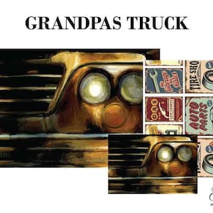 Grace on Design - Paquete de decoupage de camiones para abuelos