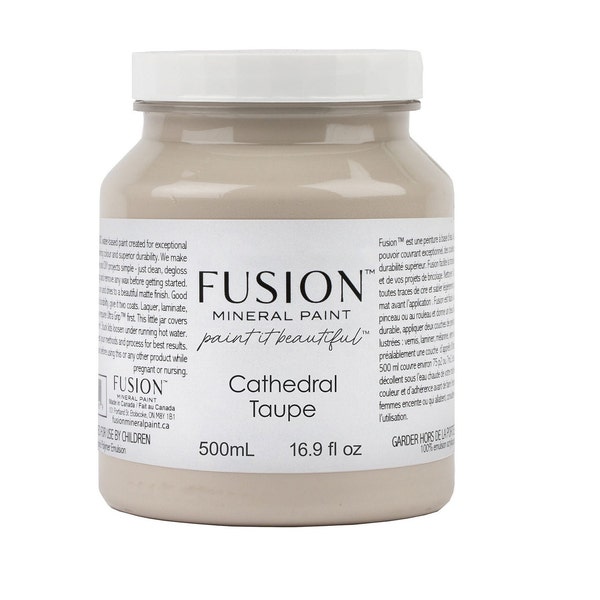 Pintura mineral Cathedral Taupe Fusion; Un sofisticado color topo, pintura decorativa para bricolaje, pintura para muebles, pintura color topo