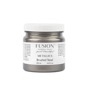 Fusion métalliques, acier brossé ; Une belle finition pour vos projets de peinture, peinture pour meubles, antiquité, peinture de décoration intérieure pour fait main