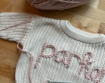 Hand Embroidered Baby/Toddler Sweater