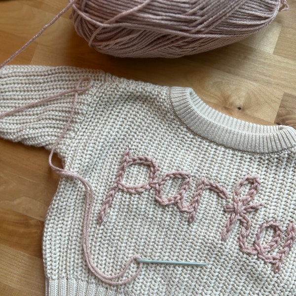 Hand Embroidered Baby/Toddler Sweater