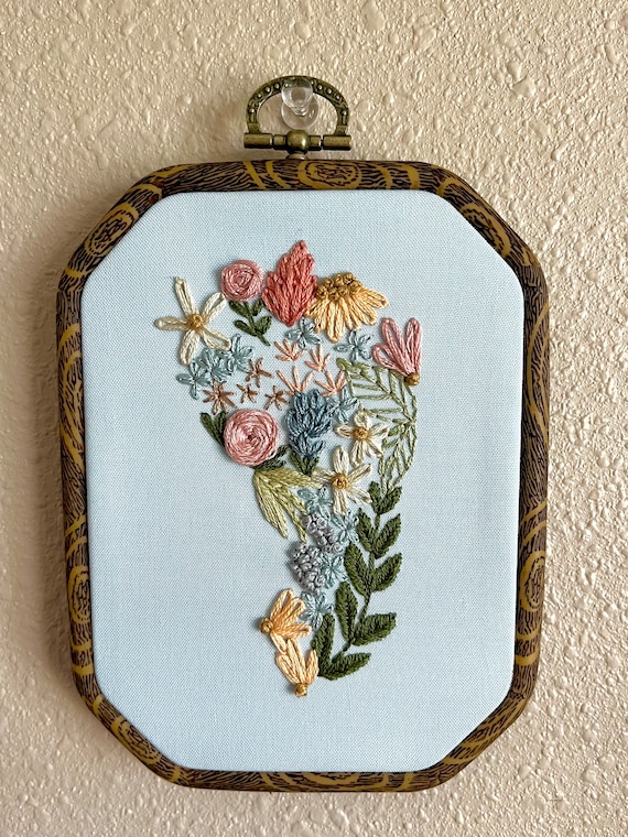 Floral Newborn Footprint Embroidery - Etsy