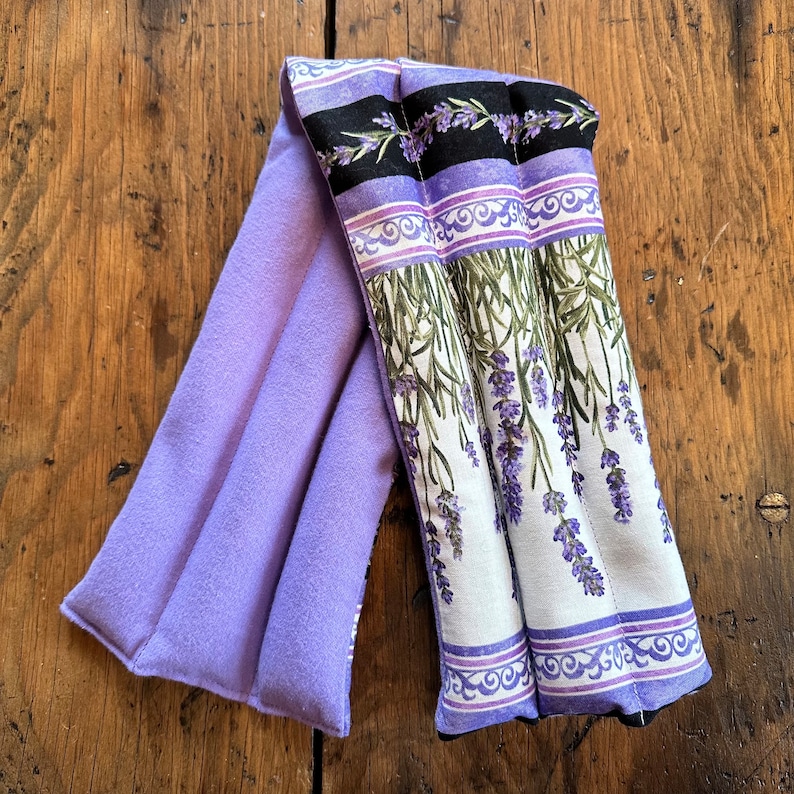 Lavender Neck Wrap Lavender and Flaxseed Filled Aromatherapy Etsy