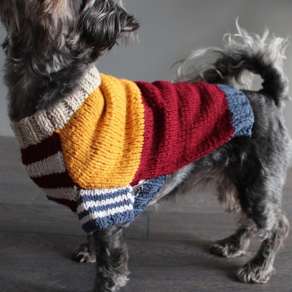 Dog Jumper |Hand Knit sweater | Colorful dog sweater | Winter dog sweater