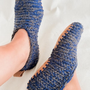 Crochet Slippers with Soles Vegan Handmade image 5