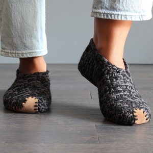 Crochet Slippers with Soles Vegan Handmade image 7