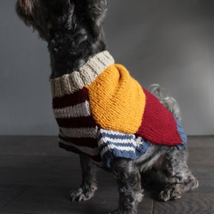 Dog Jumper Hand Knit sweater Colorful dog sweater Winter dog sweater image 3