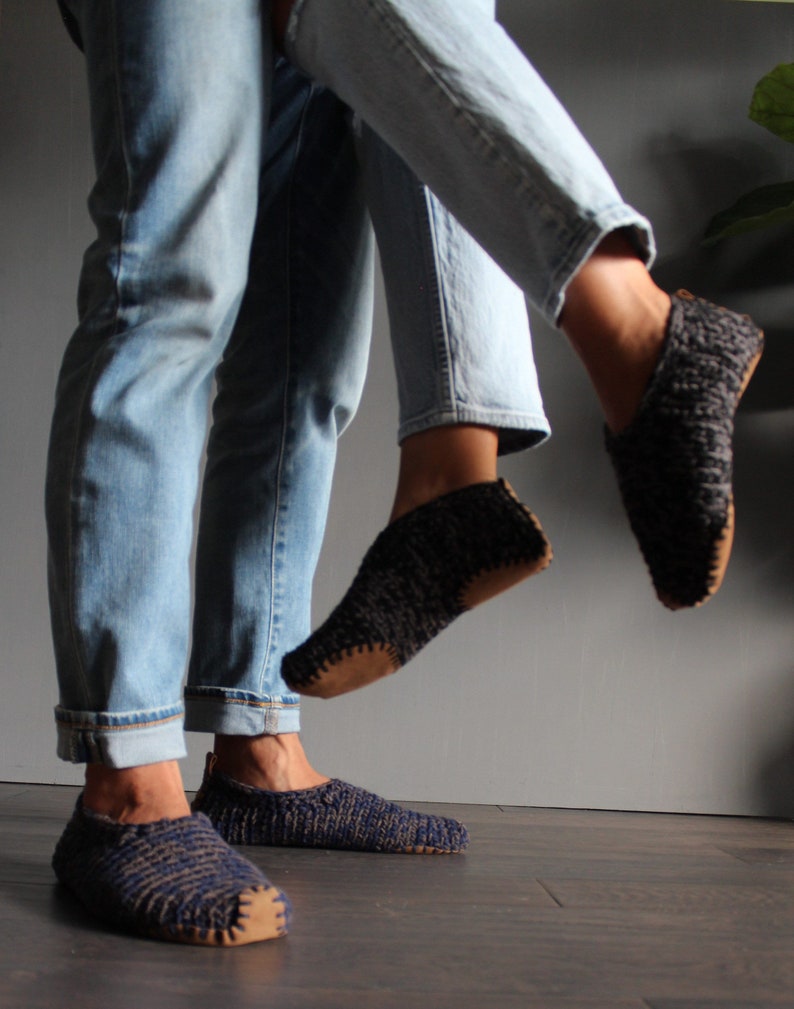 Crochet Slippers with Soles Vegan Handmade image 9