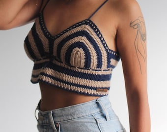 Crochet crop bikini top | Handmade| Organic Cotton