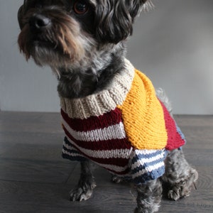 Dog Jumper Hand Knit sweater Colorful dog sweater Winter dog sweater image 5