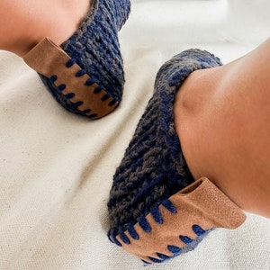 Crochet Slippers with Soles Vegan Handmade image 4
