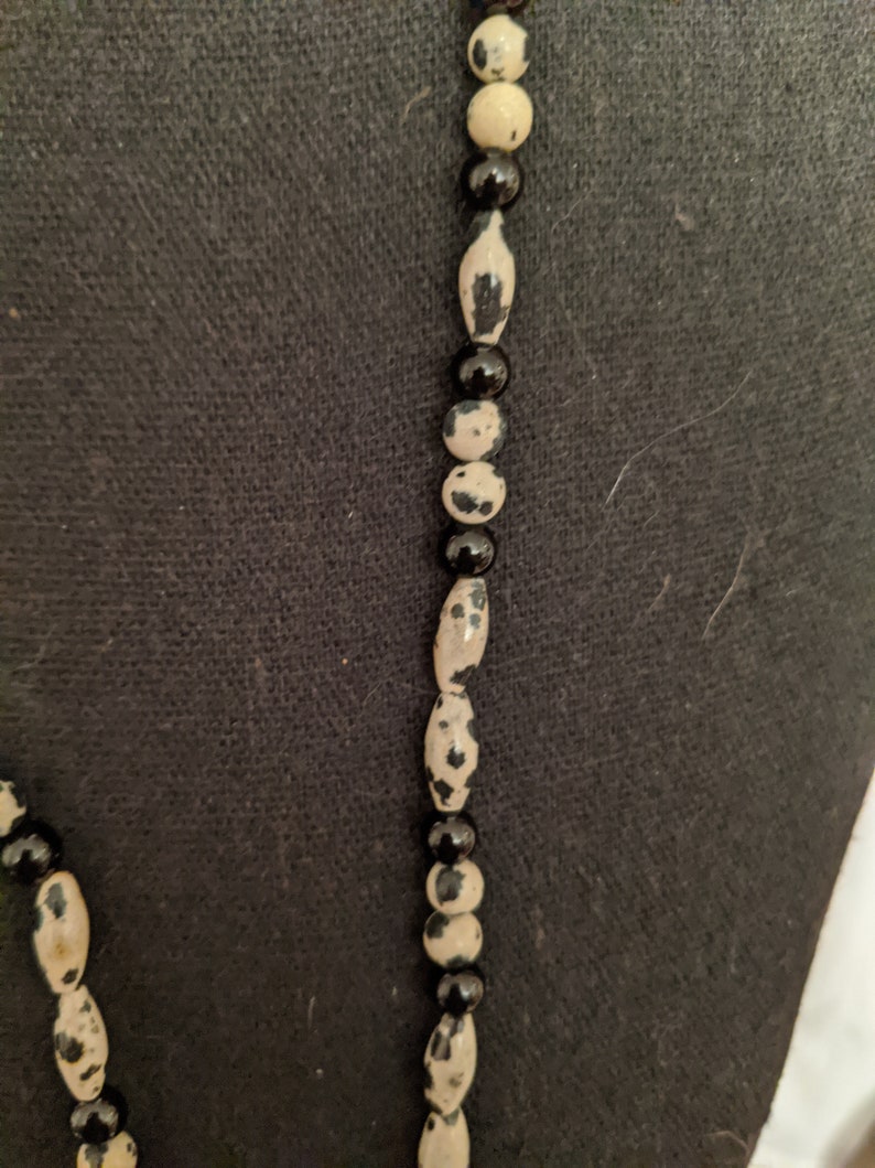 Bracelet Dalmatian Jasper Necklace and Earrings Set