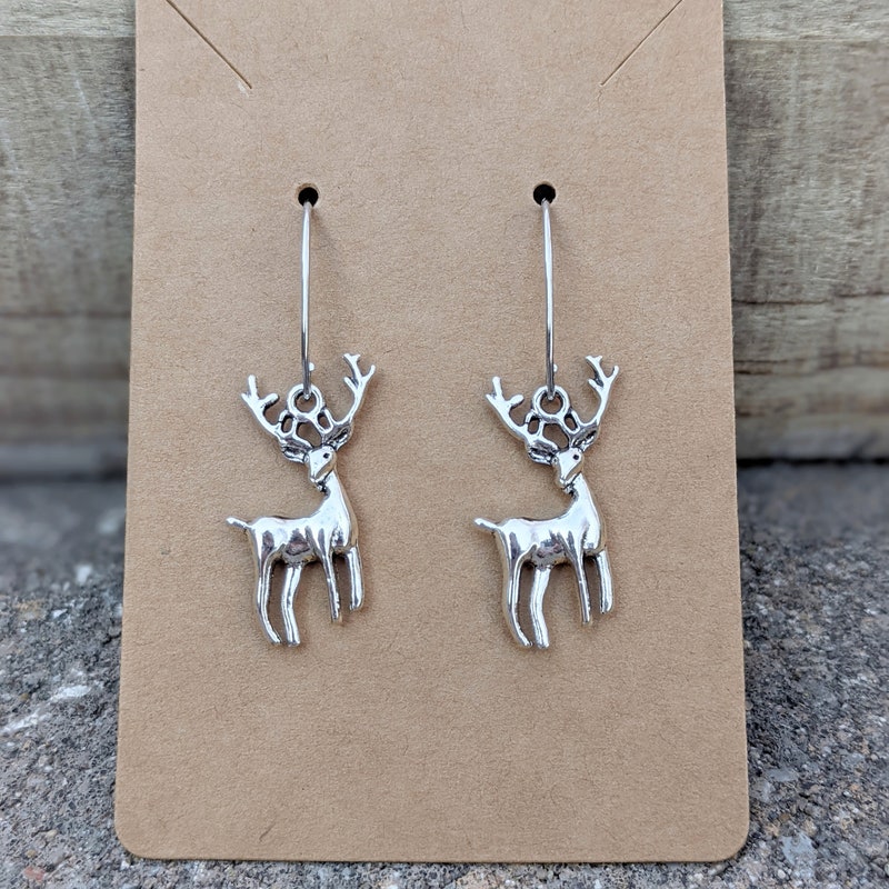 Enamel Deer Earrings