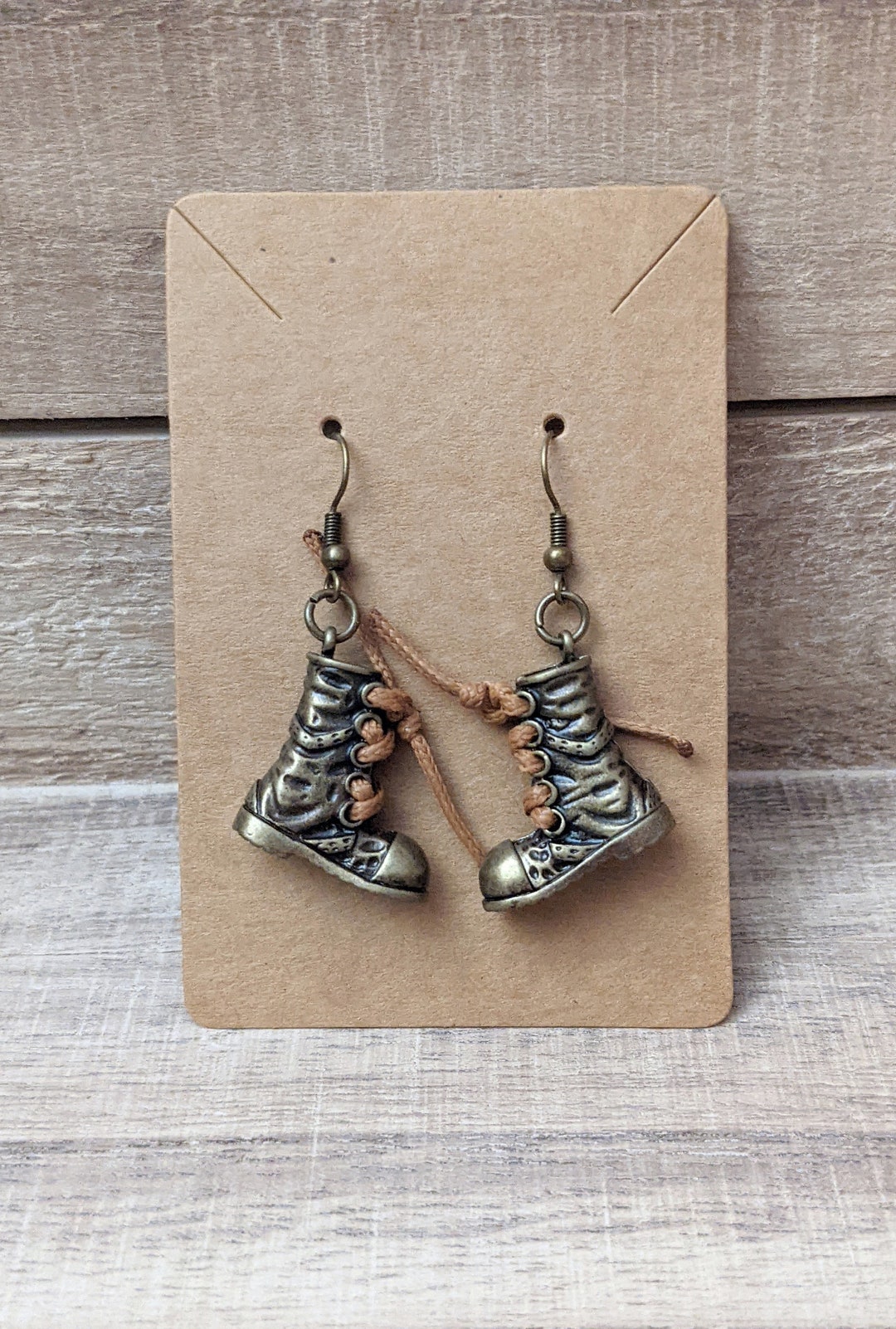 Smoky Mountain Earrings. Hiking Boots Earrings. Smoky Mountain Hiking