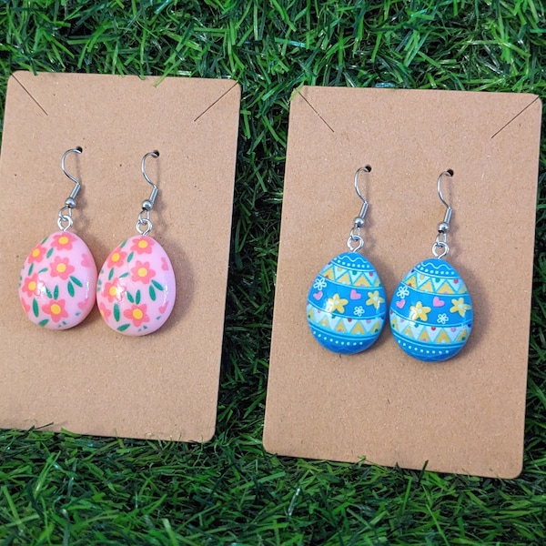 Easter Egg Earrings. Egg Earrings. Colorful Easter Egg Earrings. Easter Earrings. Blue Easter Egg Earrings. Pink Easter Egg Earrings