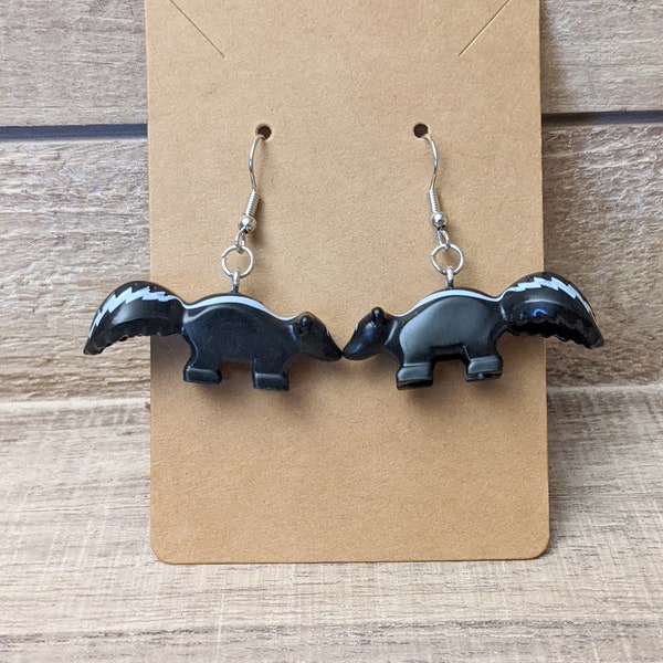 Skunk Earrings. Smoky Mountain Earrings. Smoky Mountain Skunk Earrings. Cute Skunk Earrings.