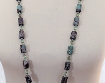 Rare Chrysoprase Necklace. Chrysoprase Beaded Necklace. Statement Necklace. Statement Chrysoprase Beaded Necklace.