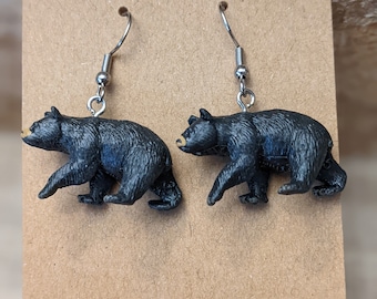 Smoky Mountain Earrings. Black Bear Earrings. Smoky Mountain Black Bear Earrings. Black Bears