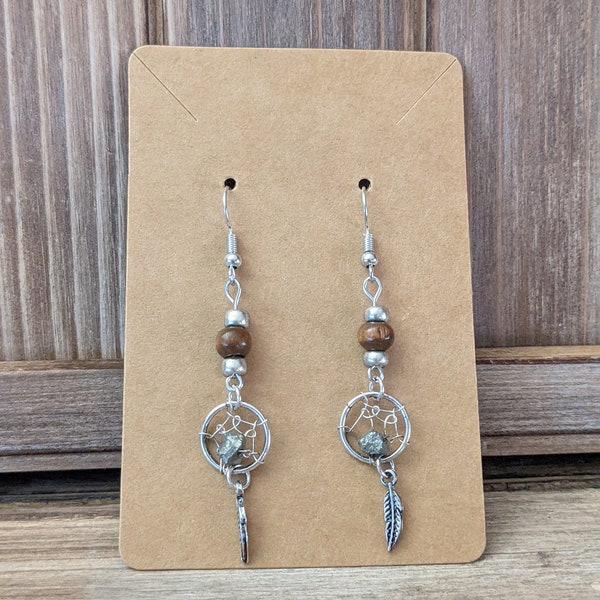 Smoky Mountain Cherokee Dream Catcher Earrings. Smoky Mountain Dream Catcher Earrings. Dream Catcher Earrings. Cherokee Earrings.