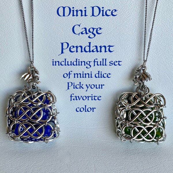 Dice Cage Necklace Etsy