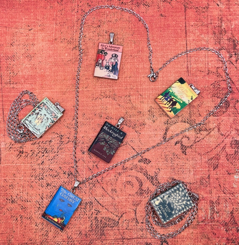 Mini Book NECKLACE Book Lovers Wear Your Favorite Book Etsy