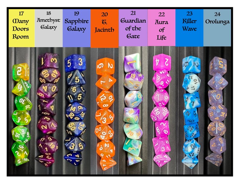 D20 Necklaceeasily removed for useincludes entire 7pc dice set and pocket dice tray. RPG gift, image 7