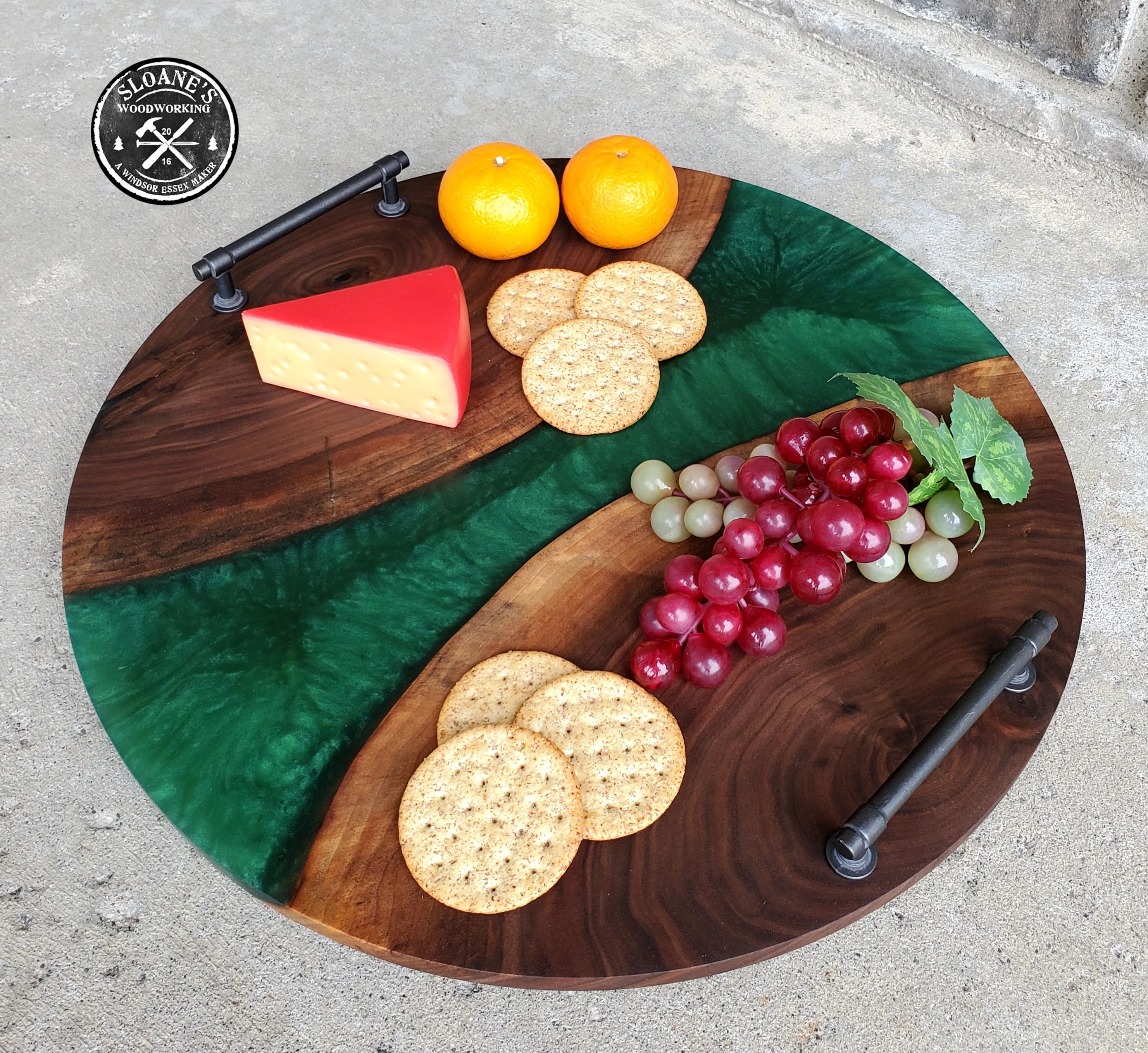 Round Charcuterie Extra Large Round Wooden Cheese Board Platter 20
