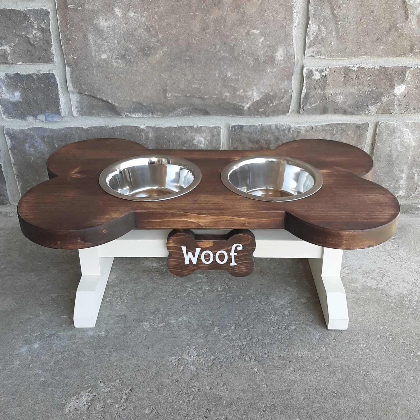 Dog Bone Feeder Dog Bone Stand Small Dog Bowl Food Station Etsy