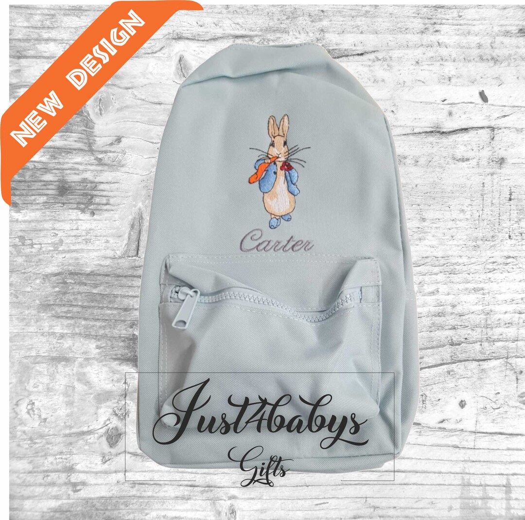 Personalised Embroidered Peter Rabbit Boys Girls Rucksack Backpack Bag ...