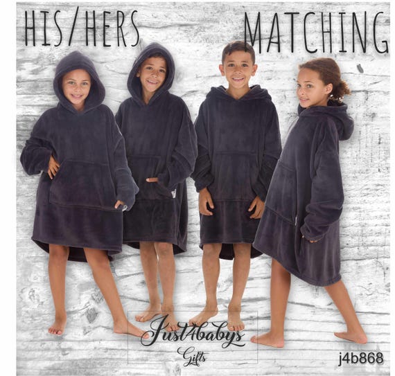 Boys Girls Oversized Huggable 5 COLOURS HOODIE Dressing Hoodie Robe Gown Bathrobe Family Matching Mens Ladies Kids Christmas Gift Etsy