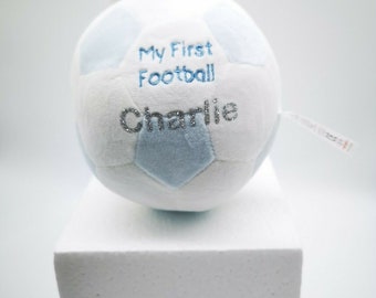 Personalised brand new baby soft 1st football gift present