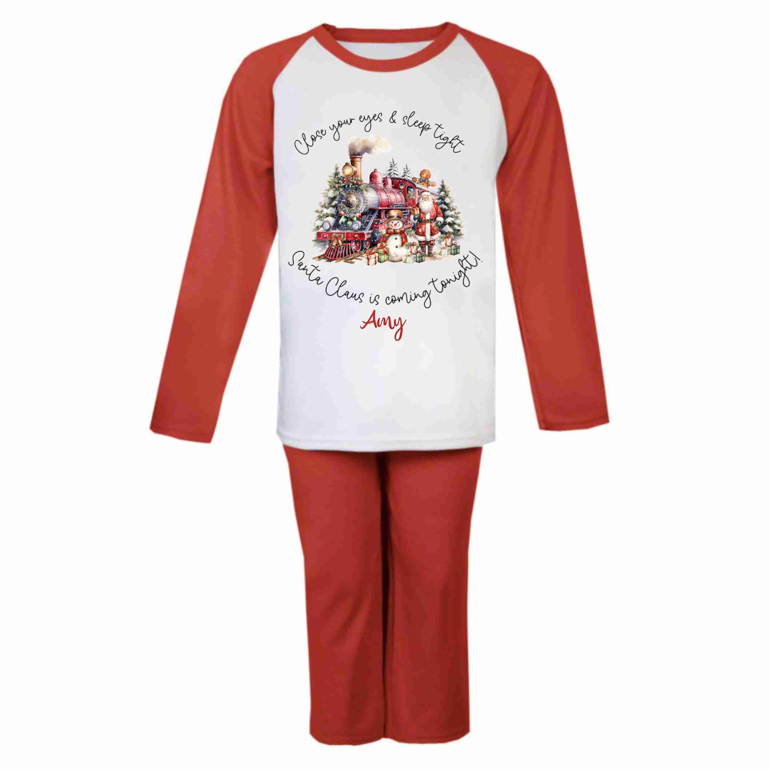 SLEEP TIGHT Santa Santas Calling Personalised PJ'S /short Sets Set