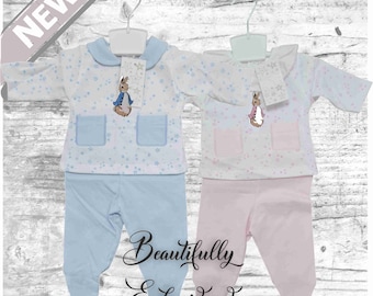 Spanish 2 piece peter Rabbit boys girls Spanish Romany summer lounge wear clothing custom set 1st baby gift present outfit