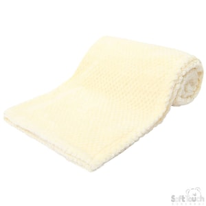 Personalised embroidered baby waffle blankets 90cm 5 colors super soft Yellow