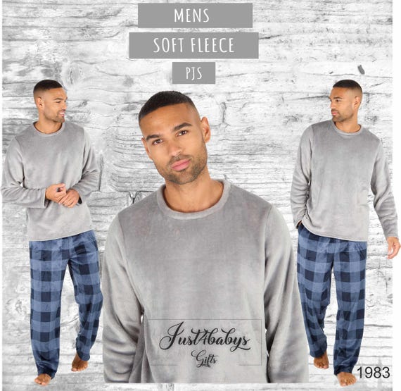 Bresdk Pyjama Homme Coton Hiver - Ensemble Manches Longues Doux Et Chaud Pour Détente