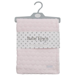 Personalised embroidered baby waffle blankets 90cm 5 colors super soft NEW pink circle waff