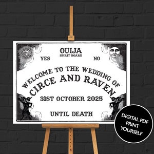 DIGITAL FILE Ouija Board Welcome Sign / Poster - Wedding / Halloween Party
