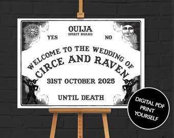 DIGITAL FILE Ouija Board Welcome Sign / Poster - Wedding / Halloween Party