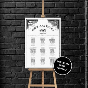 DIGITAL FILE Wedding Table Plan Sign / Poster Ouija Board image 1