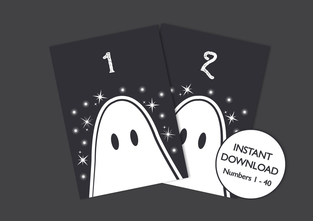 DIGITAL FILE Soul Mates - Ghost - Halloween - Wedding Table Numbers ...